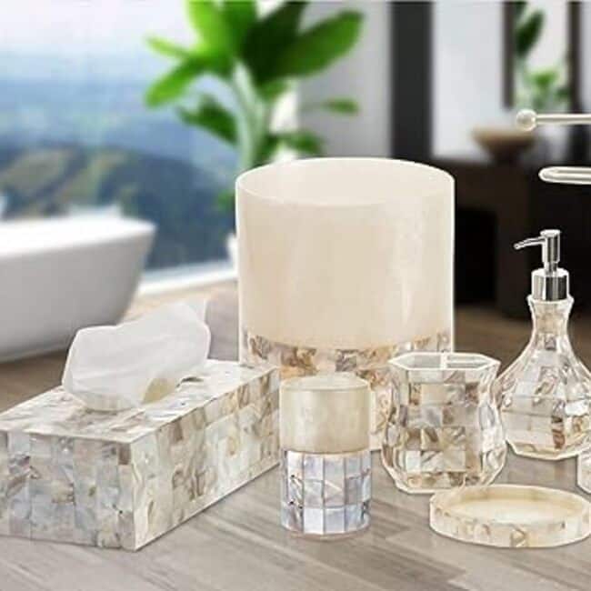 Creative Scents Milano Tissue Box Cover Rectangular - Seashell - seashell
