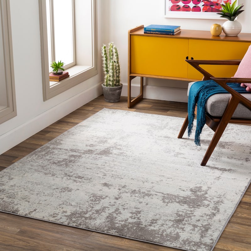 Shawna Modern Abstract Area Rug - Grey - 5' 3" x 7' 3"