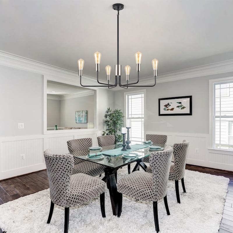 6-Light 30.15"W Kitchen Island Modern Chandeliers for Living Room