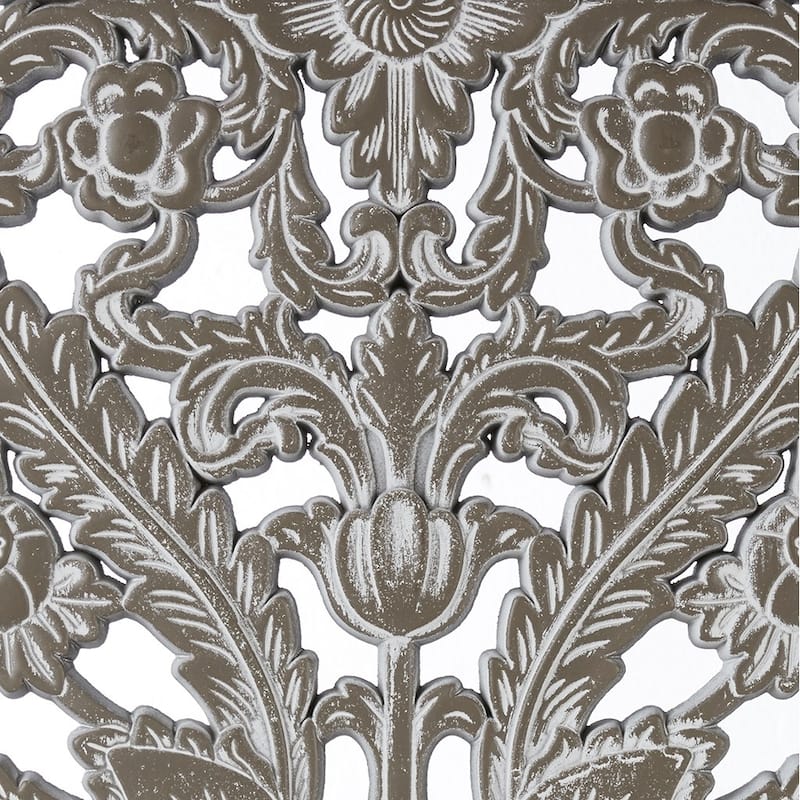 Madison Park Botanical Distressed Carved Wood Wall Decor (Set of 2)