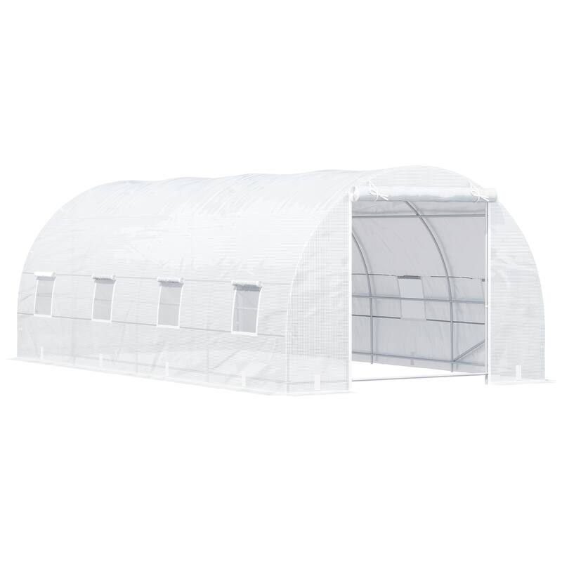 Outsunny Freestanding High Tunnel Walk-In Garden Greenhouse Kit
