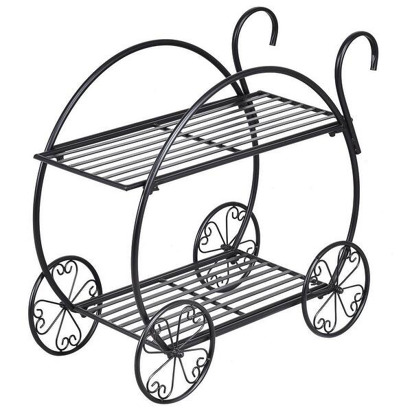 Heavy Duty Metal Flower Cart Plant Stand Overstock 28430453