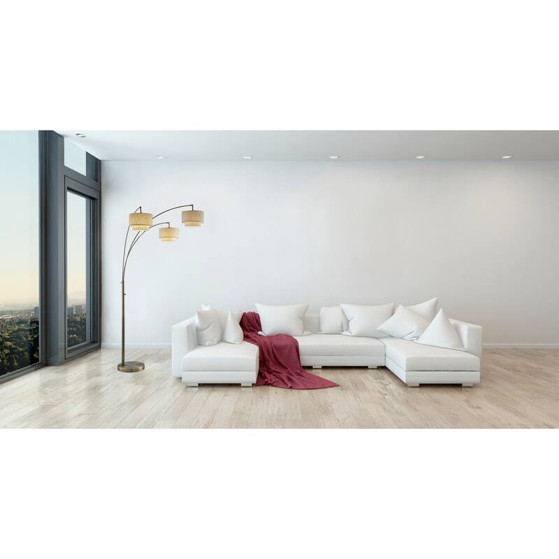 Lumiere Ill 83" Double Shade Led Arched Floor Lamp - 83