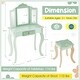 preview thumbnail 14 of 17, Kids Vanity Set with Tri-folding Mirror - 23.5" x 13" x 38.5"