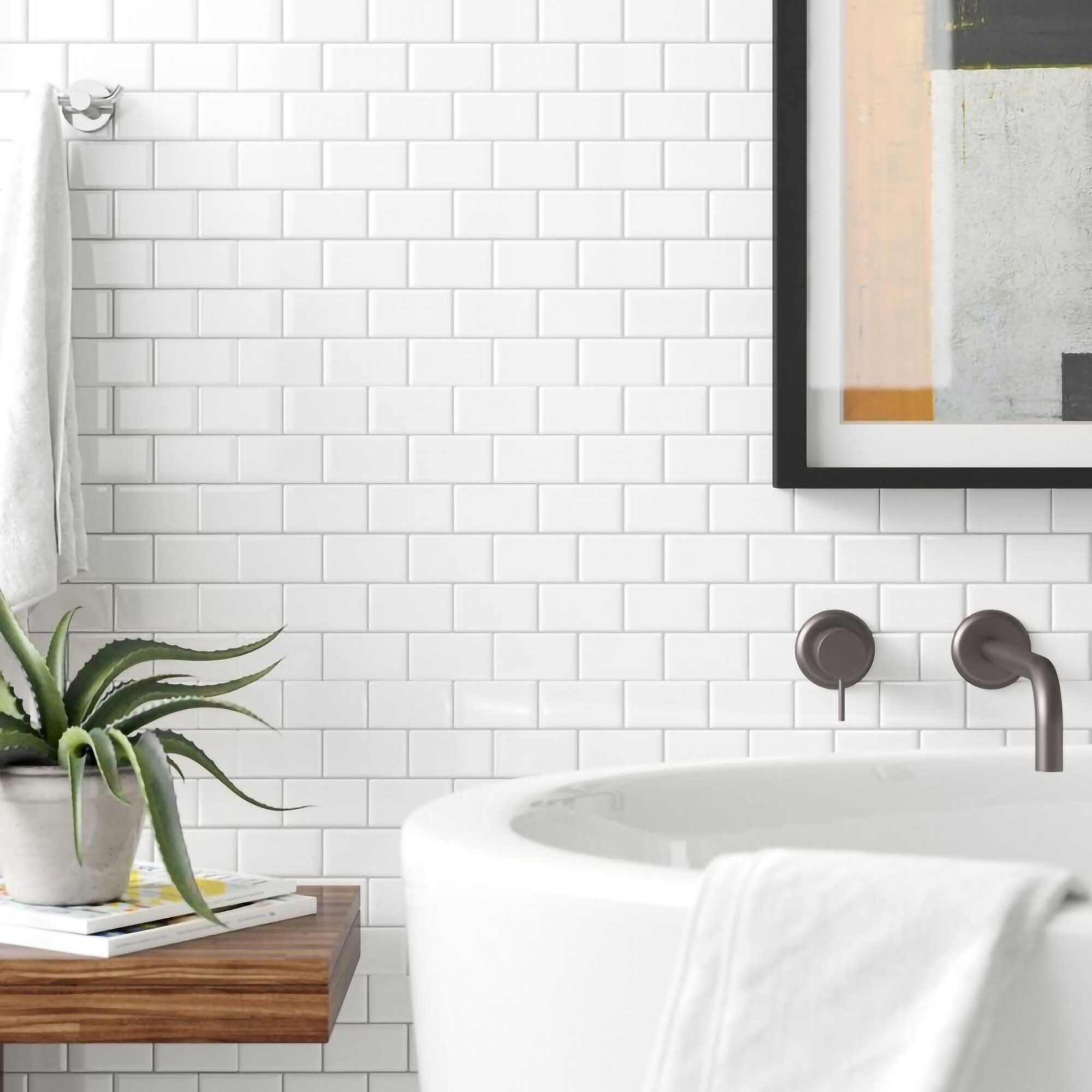 Shop Art3d 12 12 Vinyl Peel And Stick Backsplash Tile 10 Pack