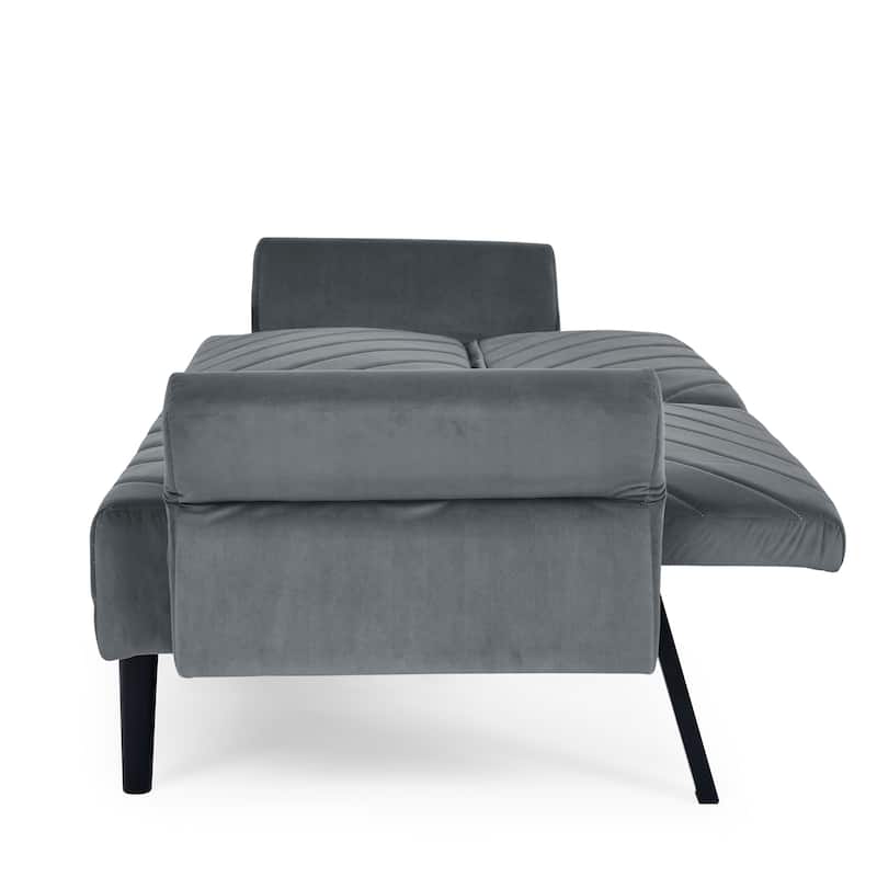 78" Modern Velvet Folding Futon Sofa Bed