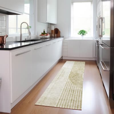 Machine Washable Indoor/ Outdoor Chantille Contemporary Geo Rug