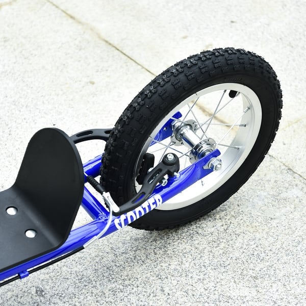 Aosom Youth Kids Kick Scooter Adjustable Handlebar Teens Ride On Toy for 5 w/ Front and Rear Dual Brakes Inflatable Wheels White Aosom Youth Kids Kick Scooter Adjustable Handlebar Teens Ride On Toy for 5 w/ Front and Rear Dual Brakes Inflatable Wheels White