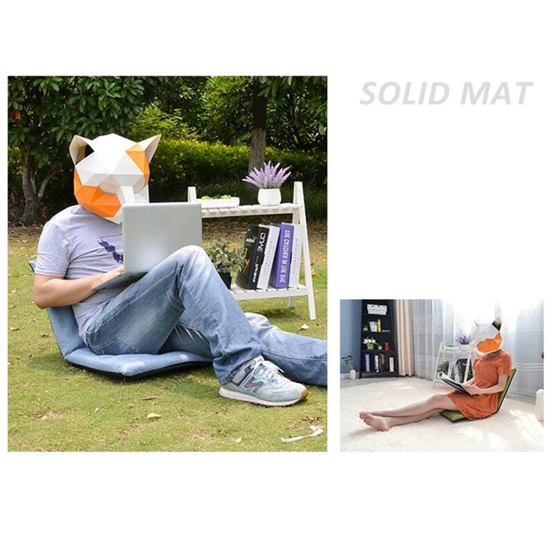 Adjustable Floor Chair, 6-Position Folding Padded Gaming Sofa Chair, Cushioned Back Support, Lazy Sofa for Reading