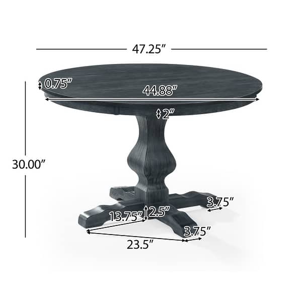 dimension image slide 2 of 3, Alamosa Circular Dining Table by Christopher Knight Home