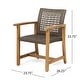 preview thumbnail 4 of 10, Crestview Outdoor 4 Seater Acacia Wood Dining Set by Christopher Knight Home