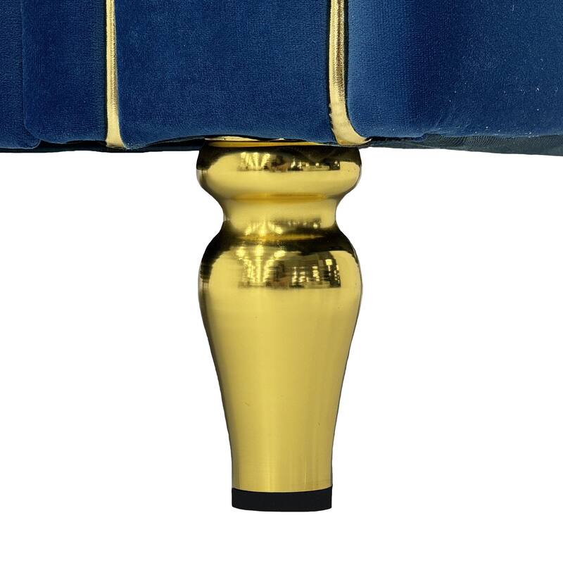 87.4" Luxury Loveseat Sofa with Metal Legs, Round Arms