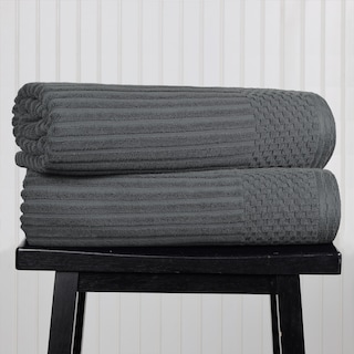 Superior Soho Ribbed Cotton Bath Sheet Set of 2