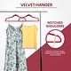 preview thumbnail 3 of 5, Flocking non-slip plastic hanger velvet thickened clothes rack 50pc