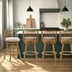 preview thumbnail 6 of 64, Harper Modern Swivel Bar Stool, Upholstered Counter Height Chair with Solid Wood Frame Set of 4 - Ivory - Counter Height