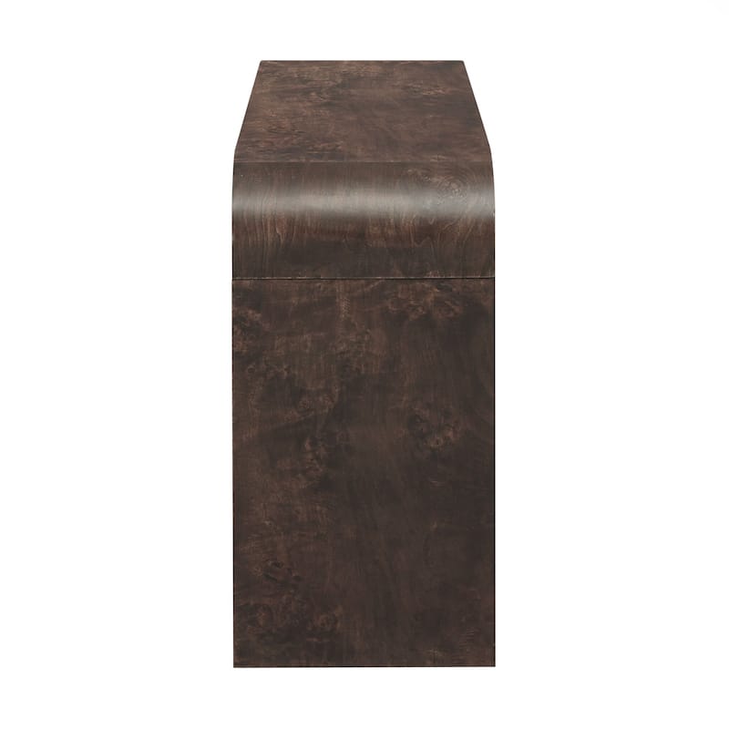 Modern Entryway Table with Burl Wood Veneer,Suitable for Entryway, Hallway, Living Room, Foyer, Corridor