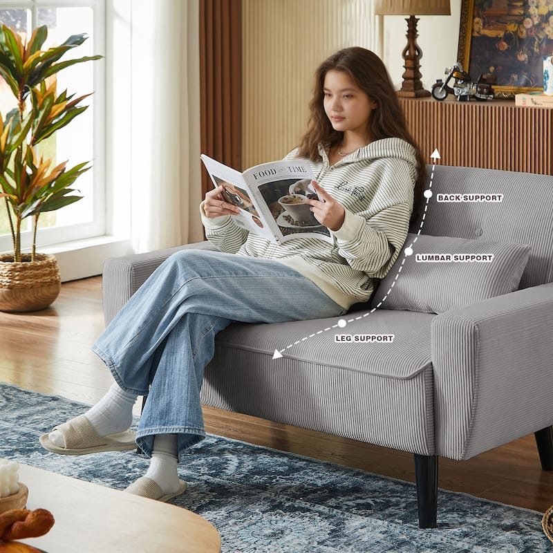 3-Piece Living Room Sectional Sofa Set with Loveseat and Ottoman