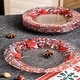 preview thumbnail 2 of 5, STP Goods Bullfinches Winter Fun Glass Dessert Plate Set of 6 - 7.5"