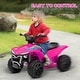preview thumbnail 21 of 25, Qaba Kids ATV Quad, 6V Ride On Toy with Rechargeable Battery, Light, Forward & Reverse, 4 Wheeler Battery Powered for Boys Girls