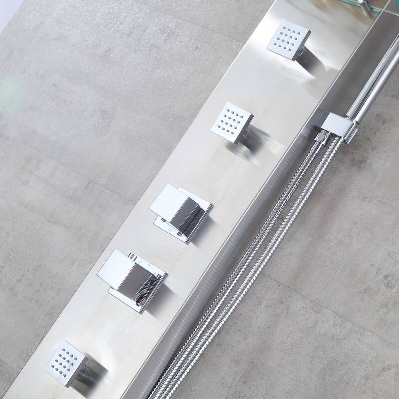 Luxier SP21-CEC 55 in. 3-Jet Thermostatic Shower Panel Tower System