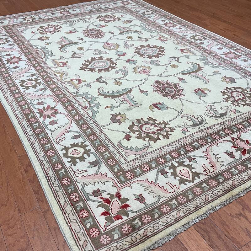 HERAT ORIENTAL Handmade Oushak Wool Rug - 6' x 8'10"