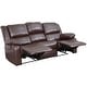 preview thumbnail 8 of 8, LeatherSoft Sofa with Two Built-In Recliners - 77"W x 35" - 64"D x 38"H