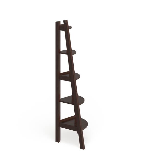 Furniture of America Kiki 5-tier Corner Ladder Display Bookshelf