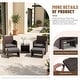 preview thumbnail 15 of 20, 5-Piece Outdoor Wicker Patio Furniture Set, PE Rattan Conversation Set with 2 Armchairs, 2 Ottomans, 1 Side Table & Cushions