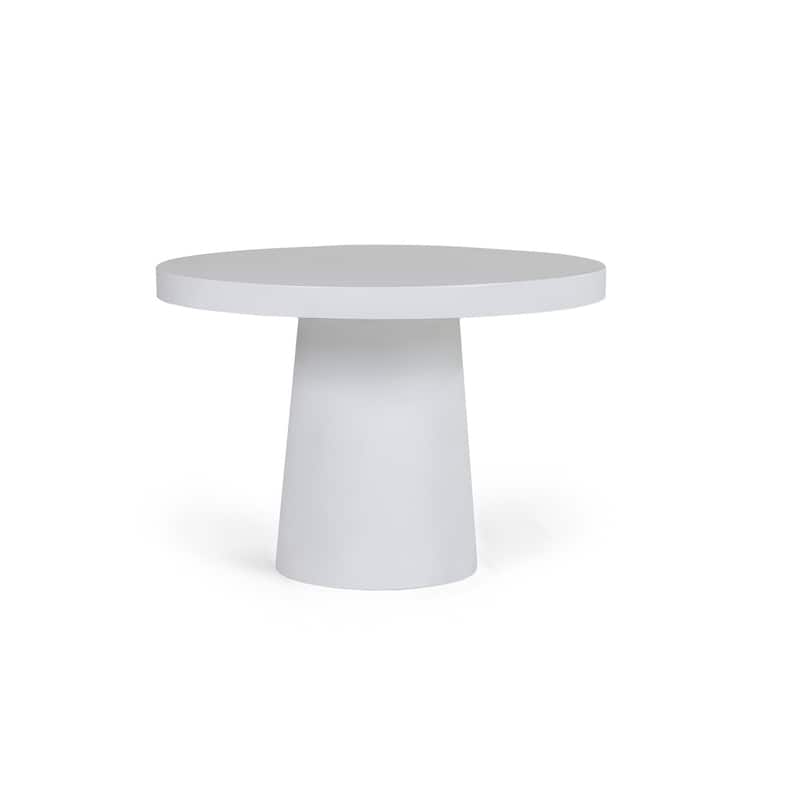 Modrest Desoto Modern White Concrete Round Dining Table