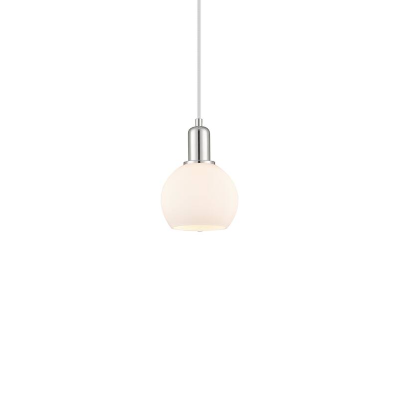 Innovations Lighting 716-1P-9-6 Athens Pendant Athens 6" Wide Mini - Polished Nickel / Matte White