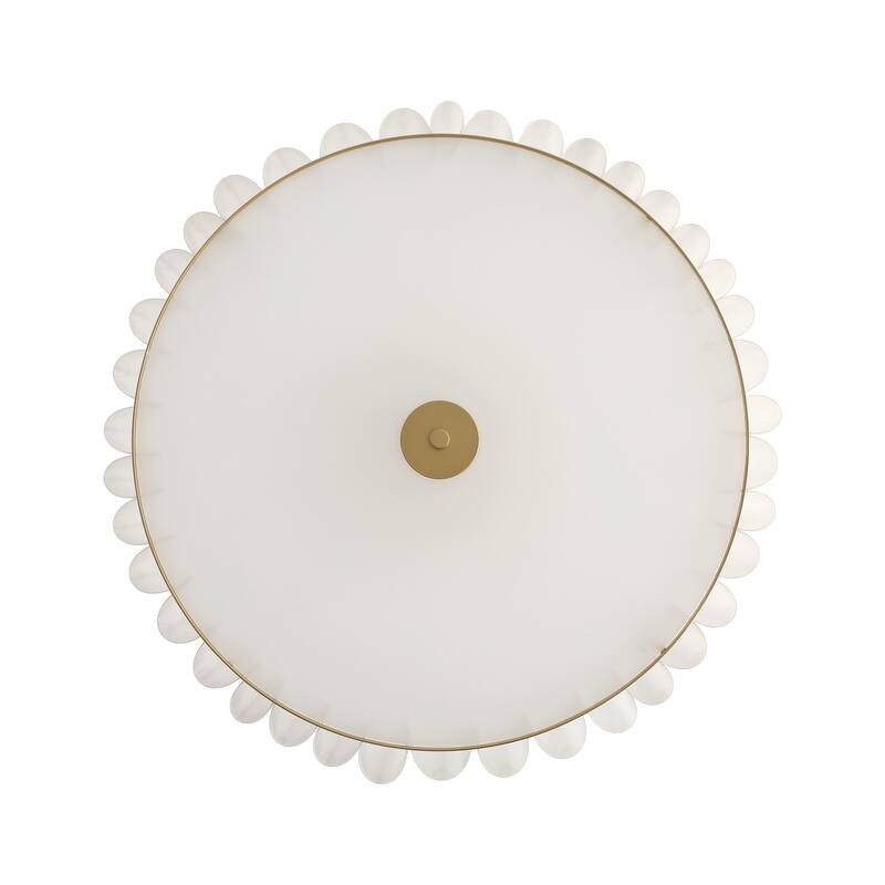 GetLedel 24 in. 5-Light Dimmable Pleated Drum Chandelier