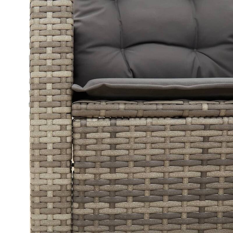 vidaXL Garden Chair Grey PE rattan