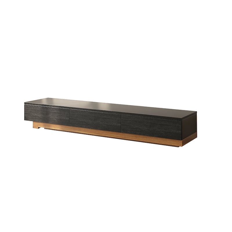 3-Drawer Retracted Extendable TV Stand Media Console In Stretch - 70.9" - 110.2"