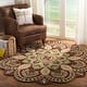 preview thumbnail 2 of 17, SAFAVIEH Handmade Novelty Urtza Ornate Flower Wool Rug 10' Round - Red/Taupe - Round