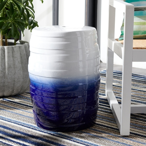 Safavieh Katrice Indoor/ Outdoor Blue Ombre Ceramic Decorative Garden Stool. Opens flyout.