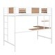 preview thumbnail 13 of 11, Multiple Functions Design Loft Bed with Guardrail, one Shelf and Built-in Desk, Twin Size, White
