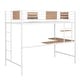 preview thumbnail 10 of 22, Twin Size Metal Loft Bed wL-shaped Desk, Bookshelf, Ladder, Guardrail