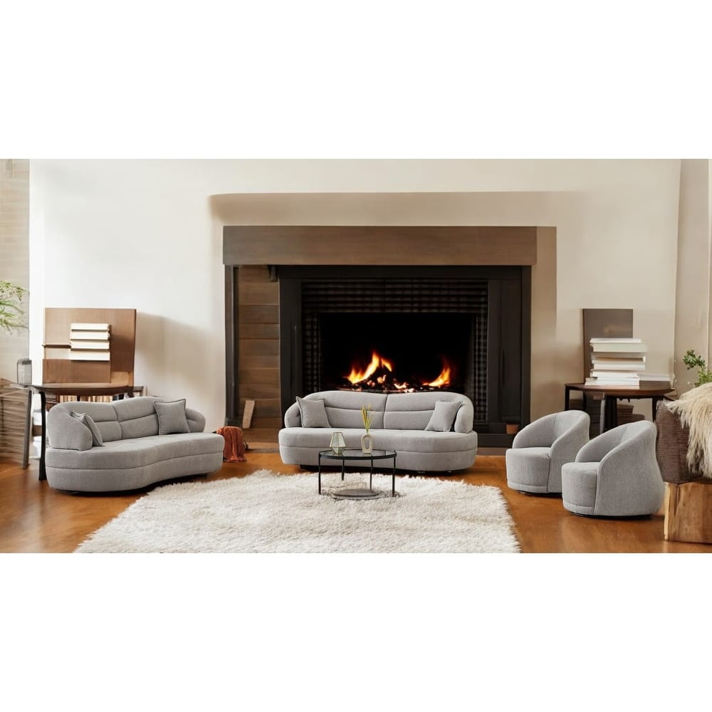 Duru 4 Pieces Living Room Sets 2 Sofa 2 Chair