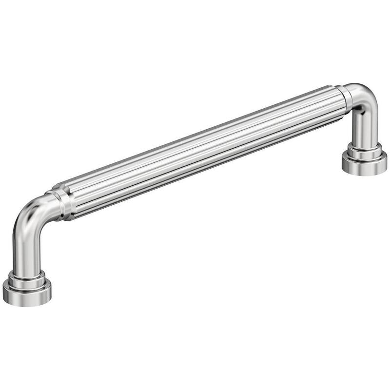 Amerock BP37704 Cowrie 6-5/16" Center to Center Fluted Handle Cabinet - Polished Chrome