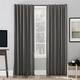 Sun Zero Evelina Faux Dupioni Silk Blackout Curtain Panel, Single Panel - 50 x 108 - Grey