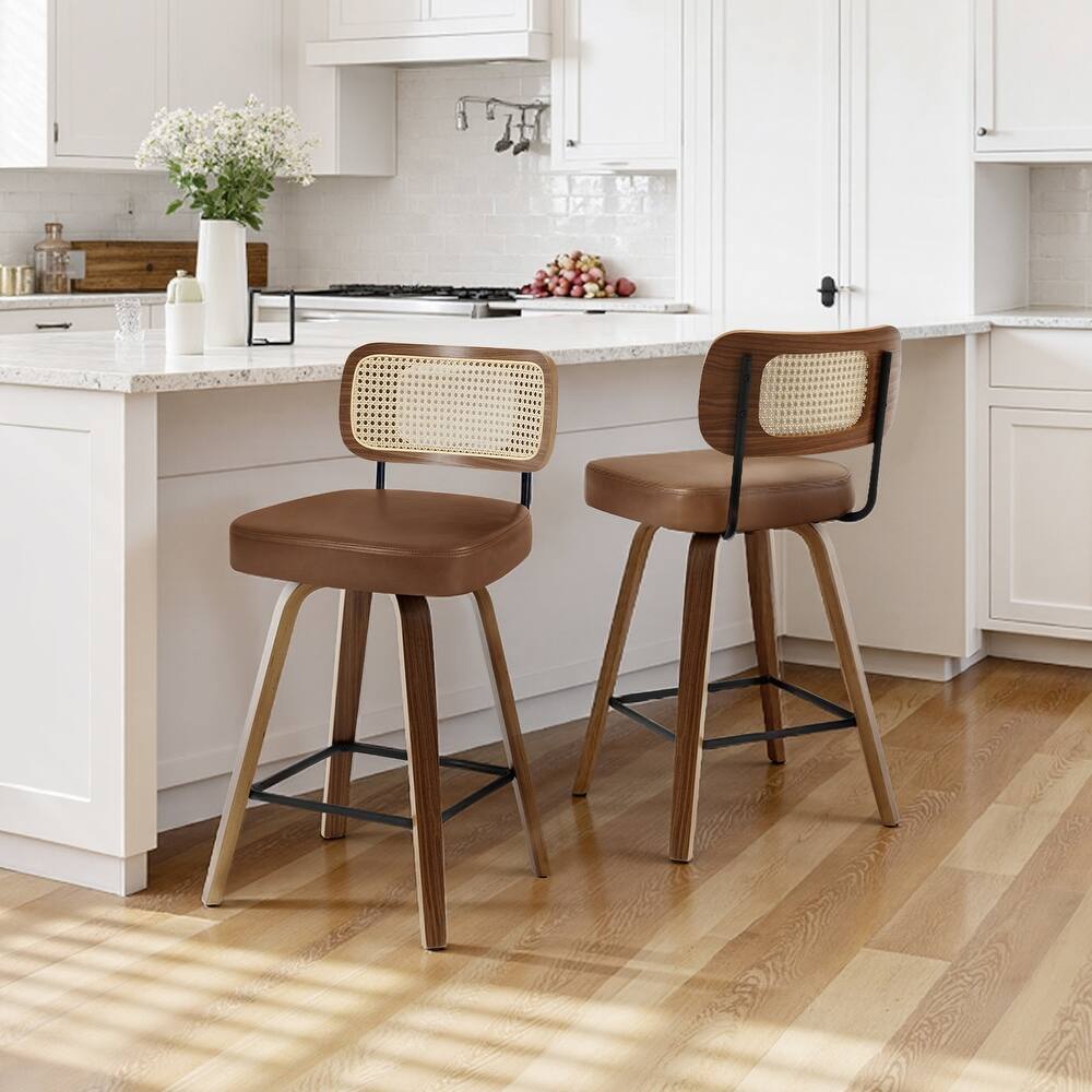 26"/29" Swivel Bar Stools/ Counter Stools with Bentwood Legs