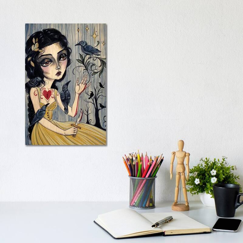 iCanvas "7 Ravens - Glass Cinder Thorns II" by Sandi Calistro Canvas Print - 12x8x0.75