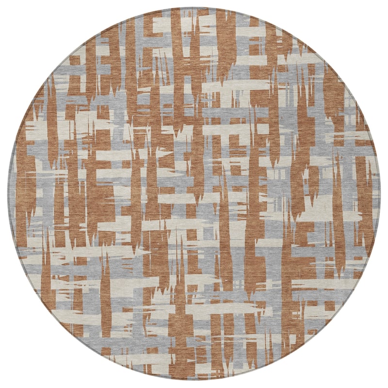 HomeRoots Striped Transitional Rectangle Outdoor Rug