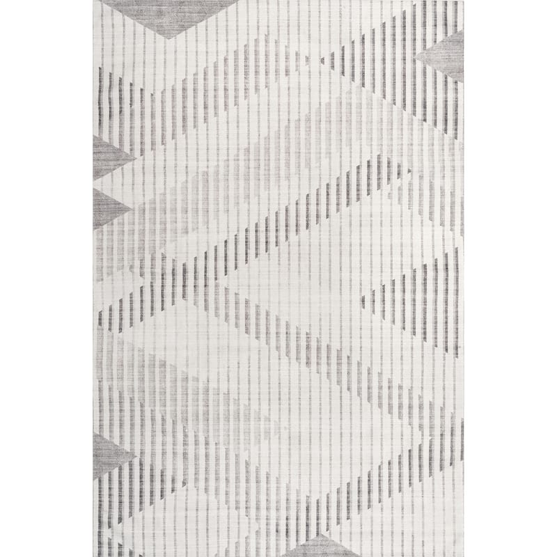Nuloom Azzie SpinClean Modern Zig Zag Machine Washable Area Rug
