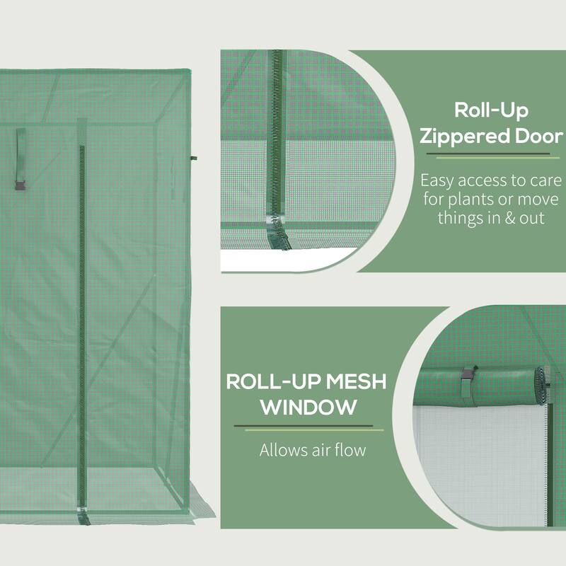 Walk-in Garden Greenhouse Patio Hot House w/ Steel Frame