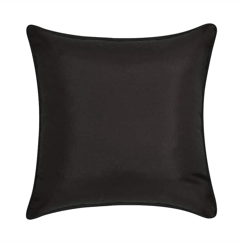 Edie At Home Modern Links Applique Indoor & Outdoor Decorative Throw Pillow, Black