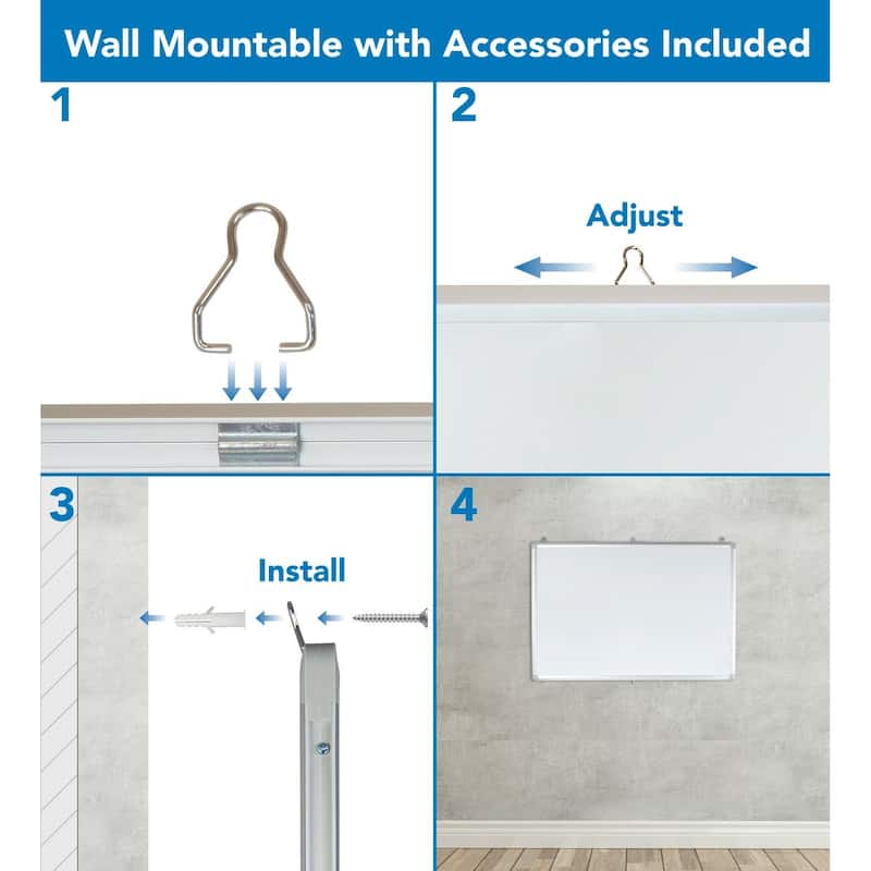 Mount-It! Mobile Dry Erase Whiteboard | 36x24 Inches | Double-Sided Dry Erase Board | Wall Mountable