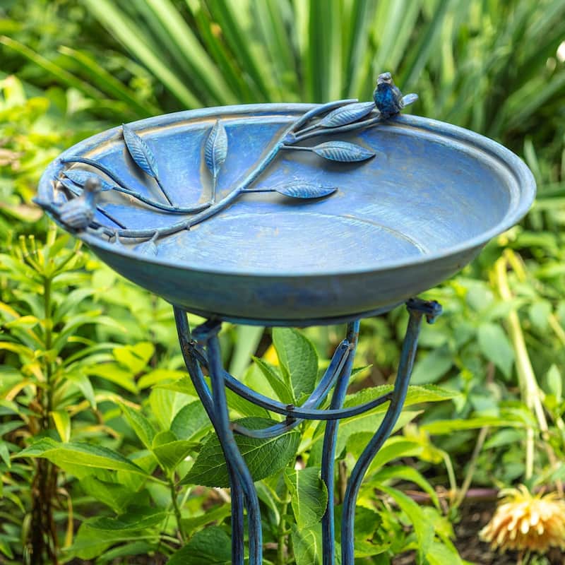 Two Birds Iron Birdbath