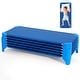 preview thumbnail 1 of 20, Costway 6 Pack Stackable Daycare Cots with Easy Lift Corners - See Details Blue