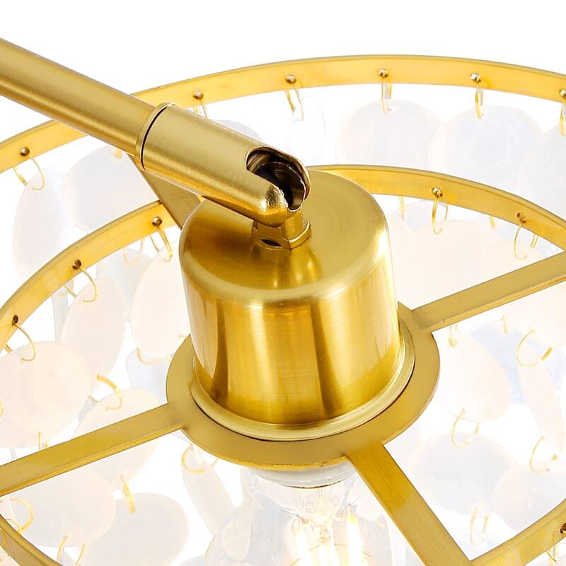 Brio 90" 3-Light Modern Gold Arc Floor Lamp - 90